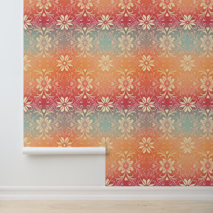 Farbmischung Retro Tapete