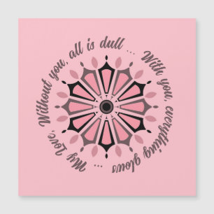 FARBMODERNE BLUME GIFT DAUGHTER SISTER MAMA MAGNETKARTE