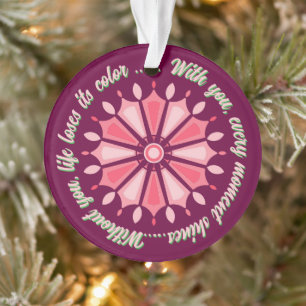FARBMODERNE BLUME GIFT DAUGHTER SISTER MAMA ORNAMENT