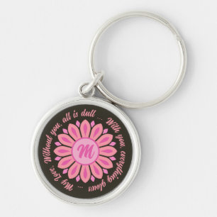FARBMODERNE BLUME GIFT DAUGHTER SISTER MAMA SCHLÜSSELANHÄNGER