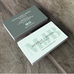 FARBMONOGRAMM BERUFLICHES SOZIALKONTO VISITENKARTE