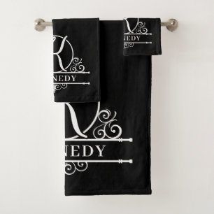 Farbmonogramm K Badhandtuch Set
