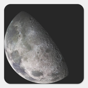 Farbmosaik des Mond der Erde Quadratischer Aufkleber