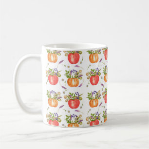 Farbmuster aus Herbstkompositionen  Kaffeetasse