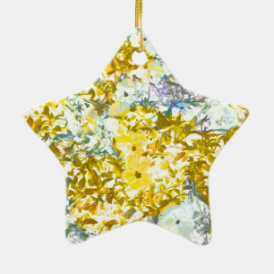 Farbmuster der gelbgrauen Blume Keramik Ornament