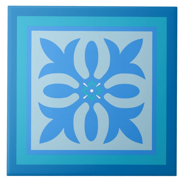 Farbmuster der Ocean Blues zeichnen sich durch Fli Fliese (Vorderseite)