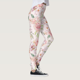 Farbmuster der Rose in Pastellfarbe Leggings