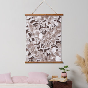 Farbmuster des Quantendrehimpulses Wandteppich Mit Holzrahmen