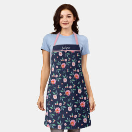Farbmuster für rosa blaue Flora Schürze