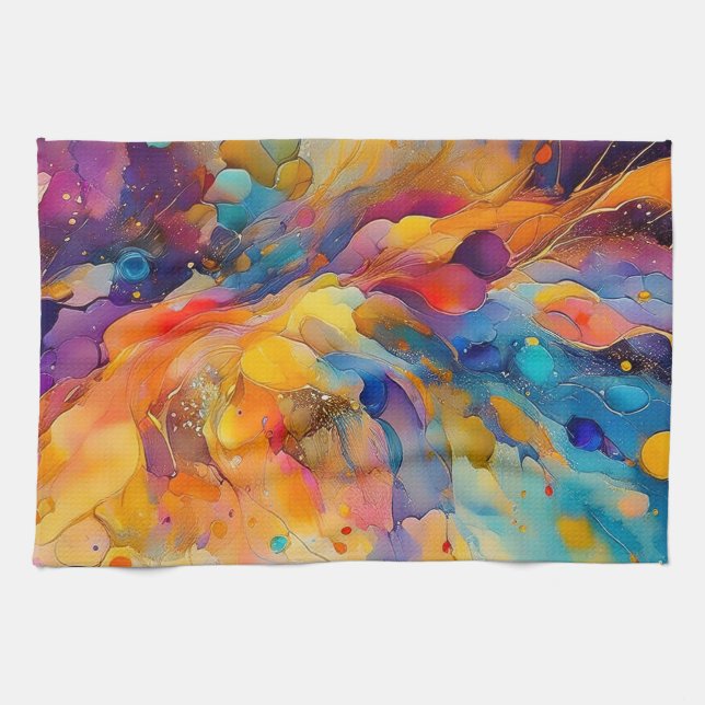 Farbmuster für Spritzer 2 Geschirrtuch (Horizontal)