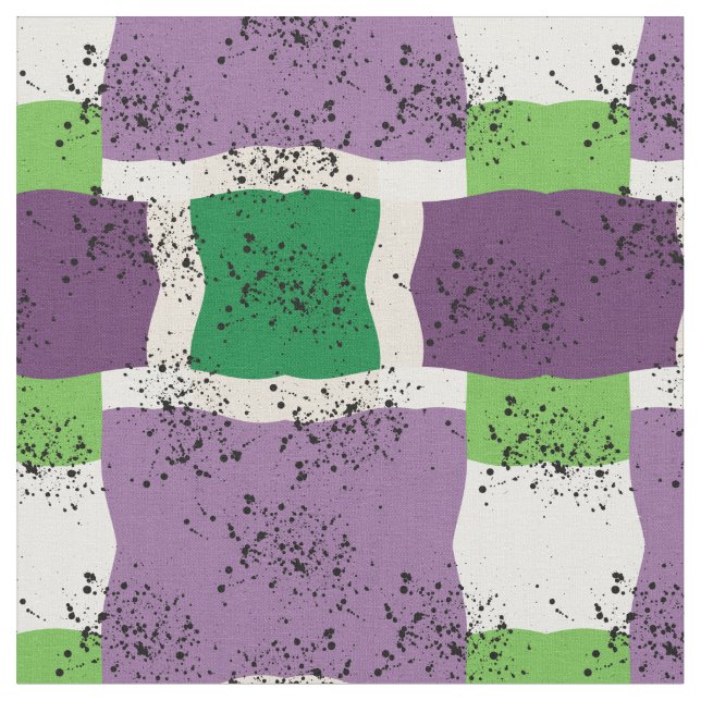 Farbmuster - lila, grün, quadratisch stoff (Nahaufnahme)