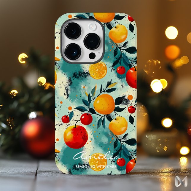 Farbmuster mit Früchten mit Zitrusfrüchten und Bee Case-Mate iPhone Hülle (Von Creator hochgeladen)
