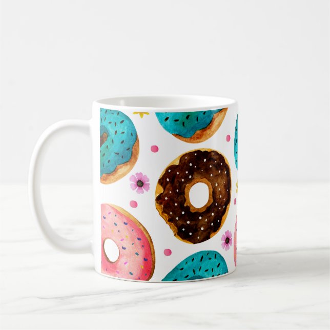 Farbmuster mit Rosa, Blau und Schokolade d Kaffeetasse (Links)
