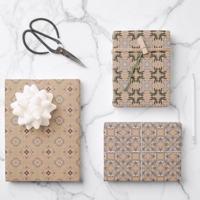 Farbmuster Nr. 3 des Kaffees Geschenkpapier Set (Vorderseite)