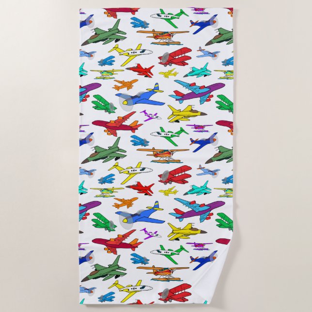 Farbmuster von Flugzeugen Strandtuch (Vorderseite)