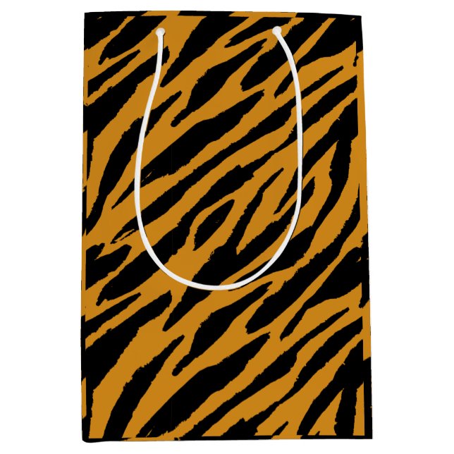 Farbmuster von Tiger-Tieren Mittlere Geschenktüte (Vorderseite)