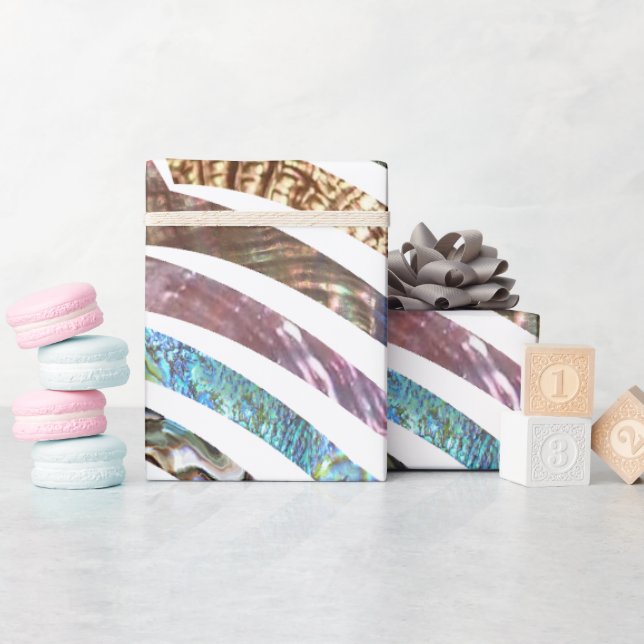 Farbmuster Wavy Shiny Muschel Geschenkpapier (Babyparty)
