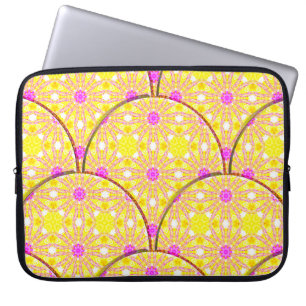 Farbnahtlos strukturiertes Muster tilesabstract, Laptopschutzhülle