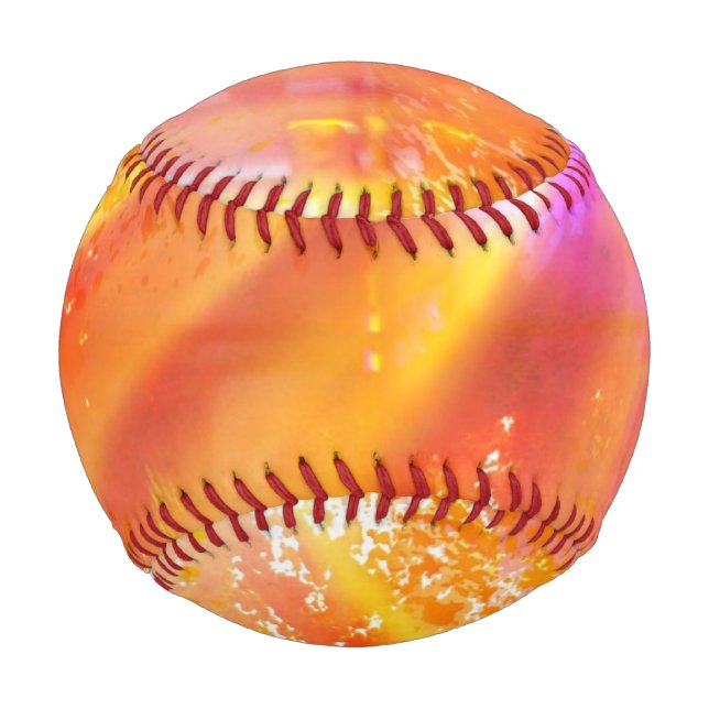 Farbnahtloser Hintergrund gelb, orange Baseball (Vorderseite)