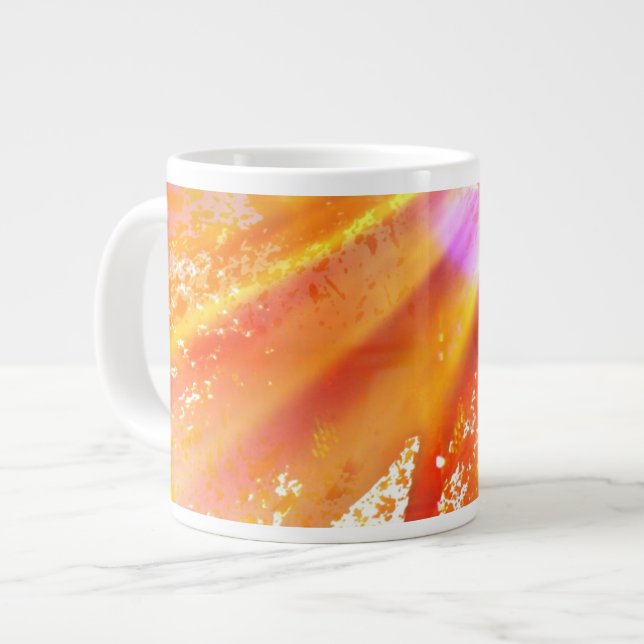 Farbnahtloser Kunsthintergrund gelb, orange Jumbo-Tasse (Vorderseite Links)