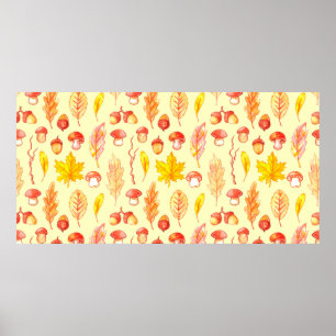 Farbnahtloses Muster abgeschiedener Illustrationen Poster