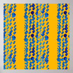 Farbnahtloses Muster mit abstrakten Flecken und Poster