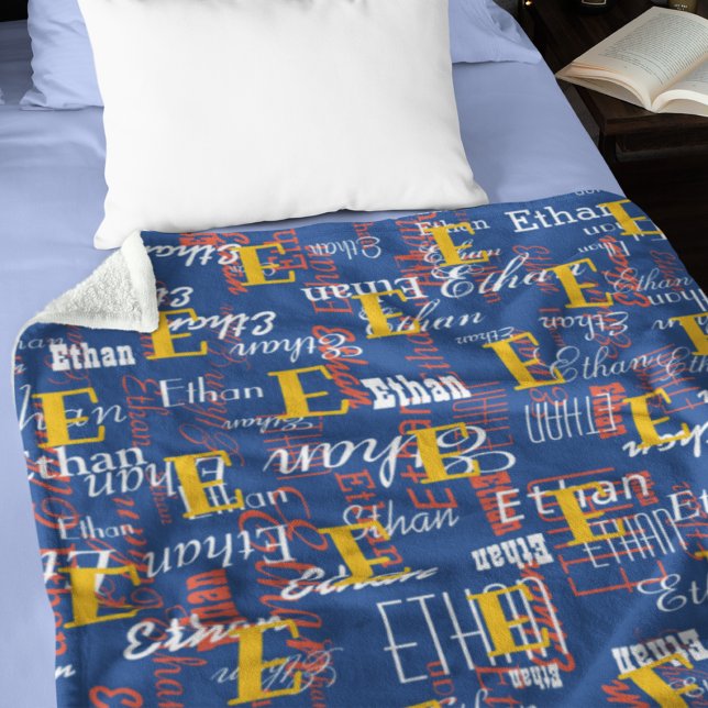 Farbnamen Muster erstellen Blau Fleecedecke (Von Creator hochgeladen)