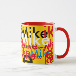 Farbnamen Pop Muster personalisiert Tasse