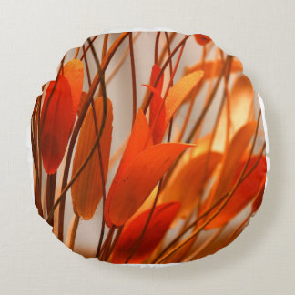 Farborange Rundes Kissen