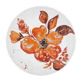 Farborangefarbener Blume Schneidebrett