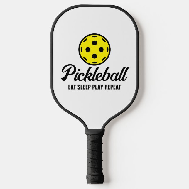 Farbpaddel mit eigenem Zitat Pickleball Schläger (Vorderseite)
