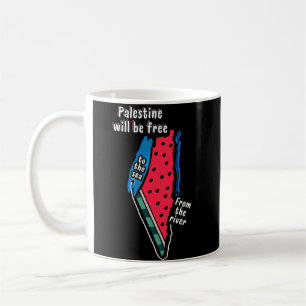 Farbpalestine Wassermelon Karte Grafikdesign Kaffeetasse