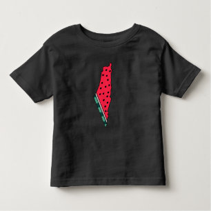 Farbpalestine Wassermelon Karte Grafikdesign Kleinkind T-shirt