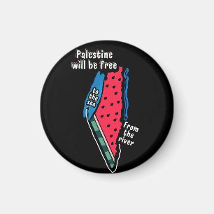 Farbpalestine Wassermelon Karte Grafikdesign Magnet