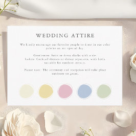 Farbpalette der eleganten Codeliste für die Hochze Begleitkarte