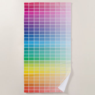 Farbpalette der Farbtabellen der Grafik Ombre Strandtuch