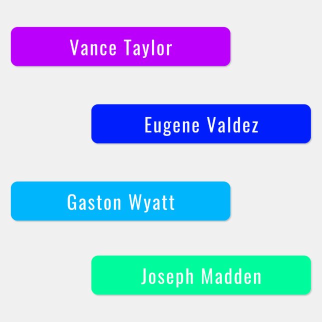 Farbpalette für Cyberpunk Wasserdichte Namensschil Etiketten (Gruppe)