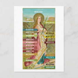 Farbpalette für die Agnes von Rom (BC 01) Postca Postkarte