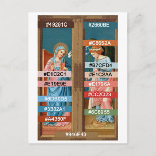 Farbpalette für die Ankündigung durch F. Lippi Postkarte