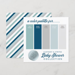 Farbpalette für Navy Blue & Mint Baby Dusche Einladung