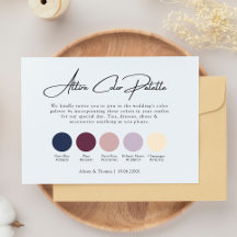 Farbpalette für Navy Blue & Plum Wedding