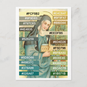 Farbpalette für St. Brigid (M 014) Po Postkarte