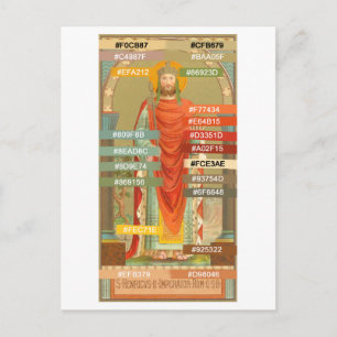 Farbpalette für St. Heinrich II., Kaiser (BBS 10) Postkarte