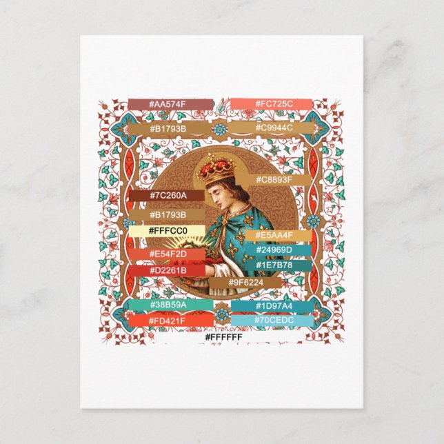 Farbpalette für St. Louis IX den König (BK 065) P Postkarte (Vorderseite)