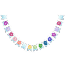 Farbpalette Geburtstagsbanner Wimpelkette