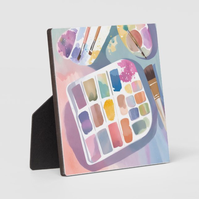 Farbpalette | Hübsche Kunst Farben Wasserfarbe Fotoplatte (Vorderseite)