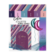 Farbpalette Jewel Tones Magenta Aquamarine Rose Go