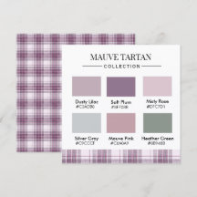 Farbpalette-Karte in Mauve Tartan 
