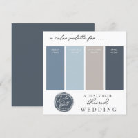 Farbpalette Karte in Staubblau, Navy und Grau