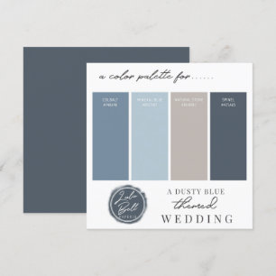 Farbpalette Karte in Staubblau, Navy und Grau